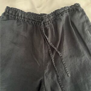 Rafaella Black Linen Pants  Size Medium 
Drawstring Waist